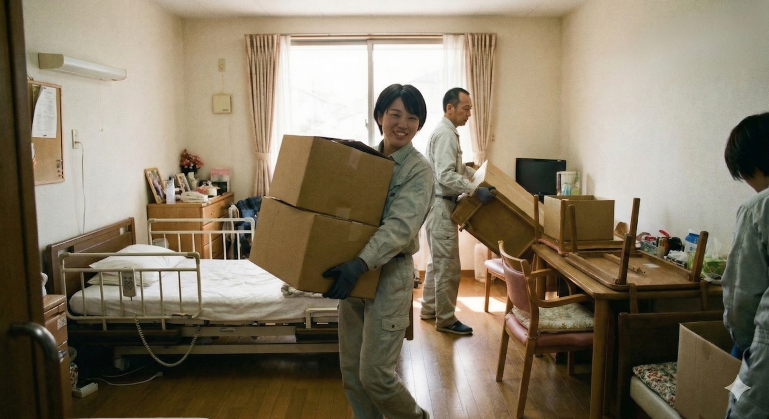 不用品回収の作業風景