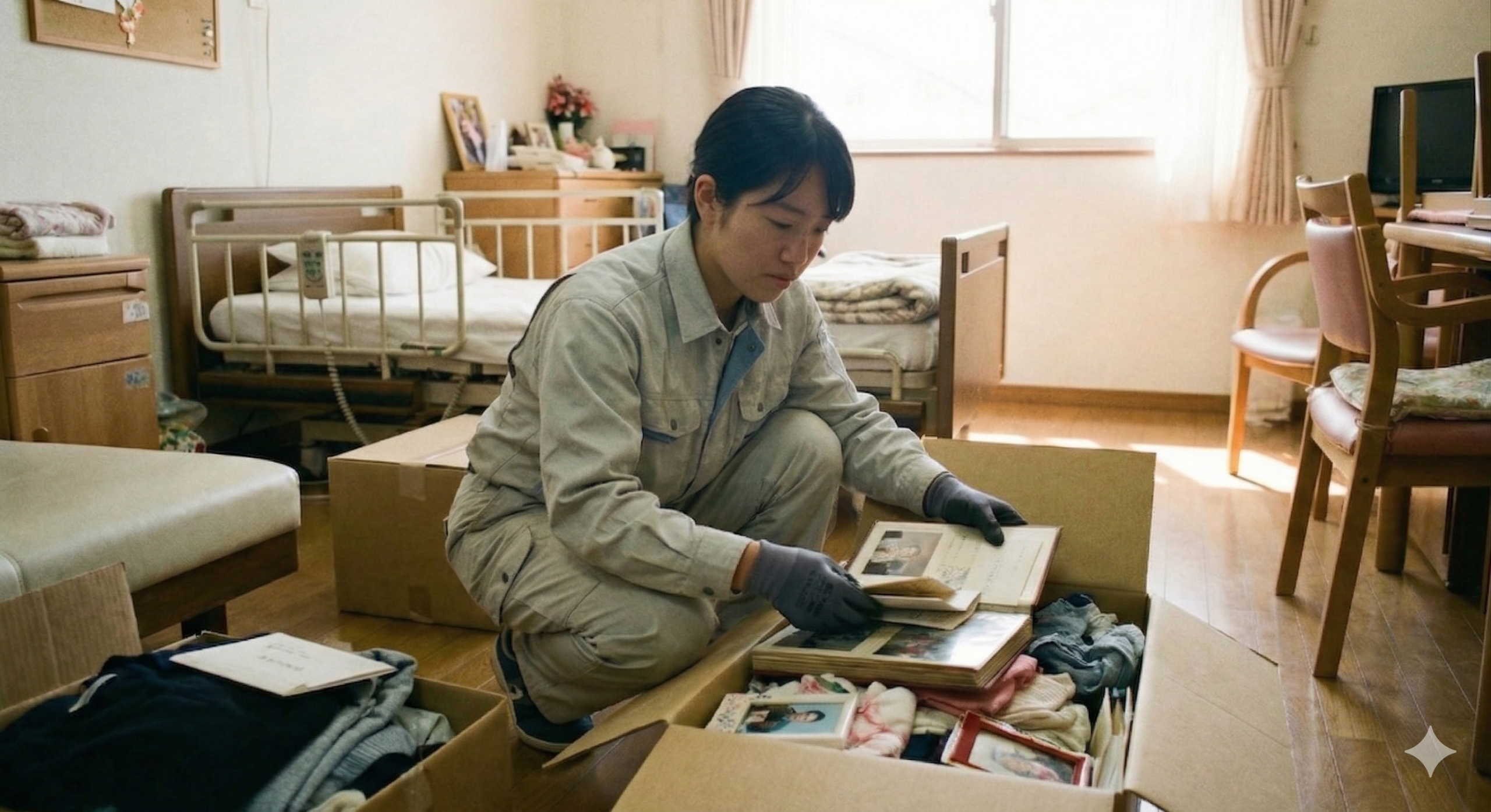 遺品整理・仕分け作業の様子