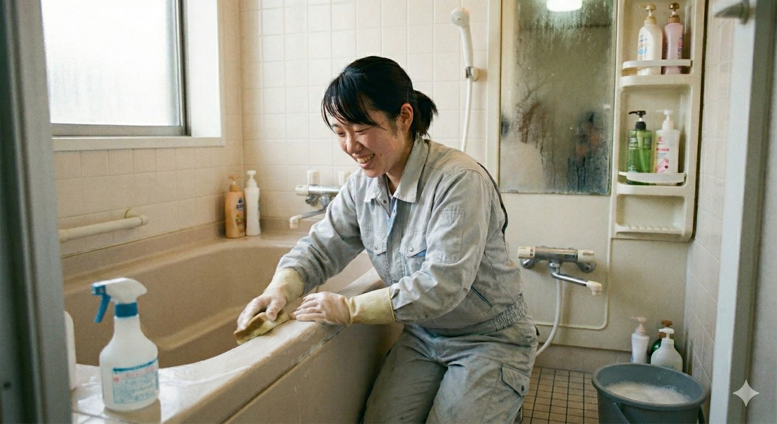 消臭・原状回復作業の様子